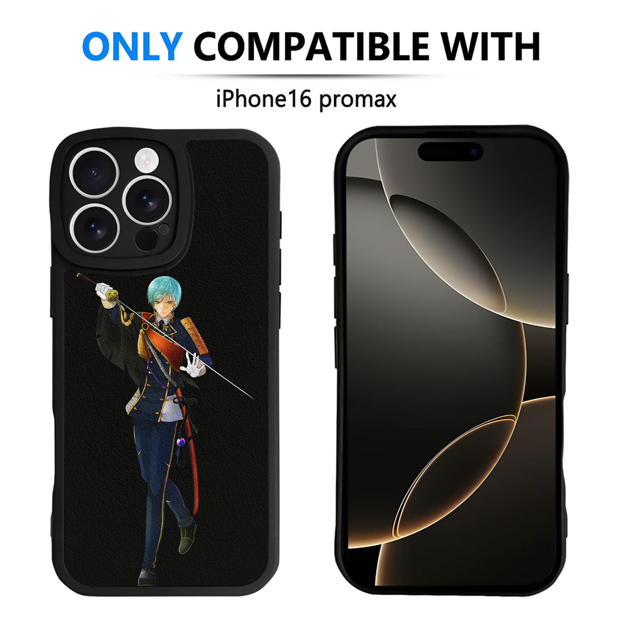 （画像用） 刀剣乱舞 Touken Ranbu 【iPhone 16シリーズ対応】シリコンスマホケース（レザー調） 材質：シリコン
